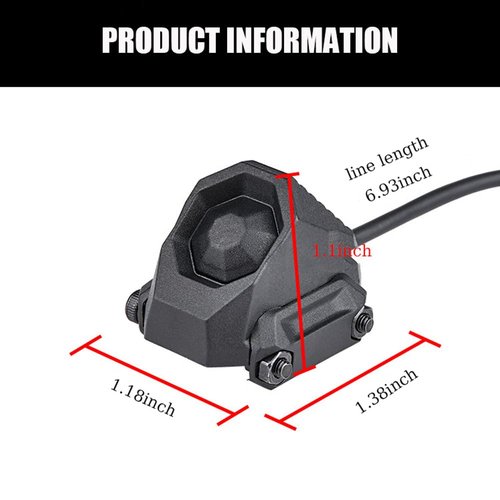 okyass Tactical Modular Button Remote Activation Pressure Switch for SF M300 M600 PEQ15/PEQ DBAL NGAL Series Weapon Light and Tactical Flashlight,Tan (SF Plug Tan)
