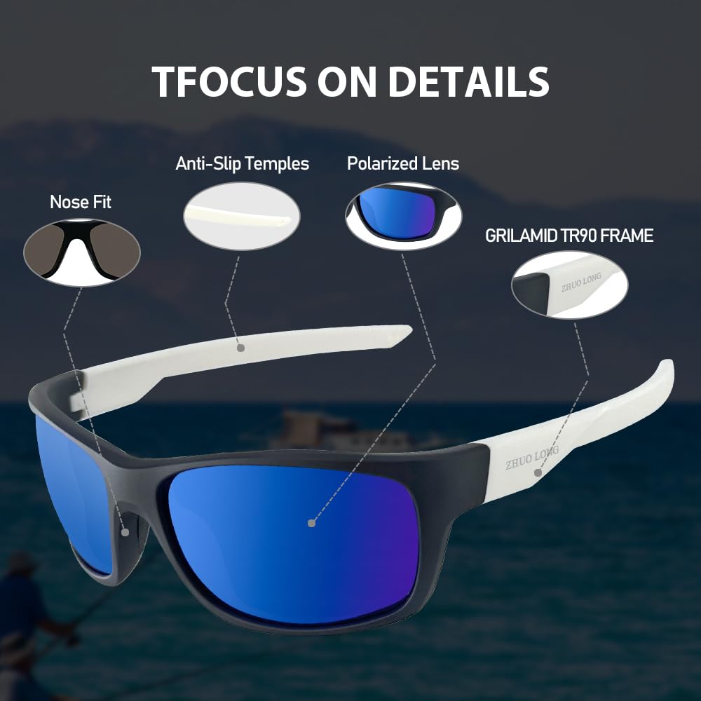 ZHUO LONG Floating Polarized Sunglasses UV400 Protection Surfing Kayaking Bicycle Fishing Unsinkable