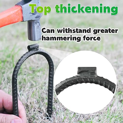 Heavy Duty Rebar Wind Stakes for Trampolines - 10x3 Inch Ground Anchors