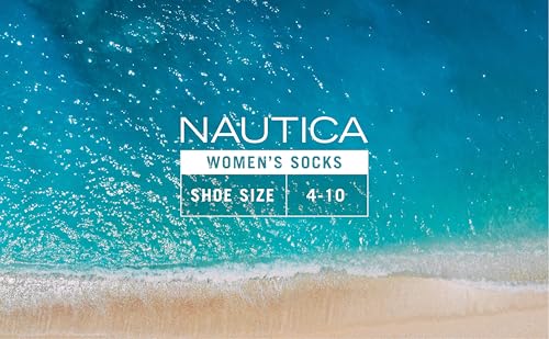 Nautica Women's No Show Socks - Moisture Wicking Low Cut Ankle Socks 12 Pack