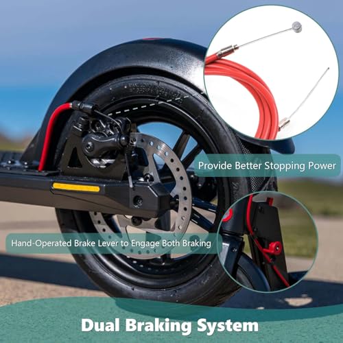 Electric Scooter Brake Handle Lever & 74-Inch Brake Cable Replacement Parts