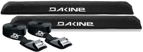 Dakine 28" Aero Long Black Surfboard/SUP/Kayak Roof Car SUV Rack Pad Set with 12' Baja Tie Down Straps