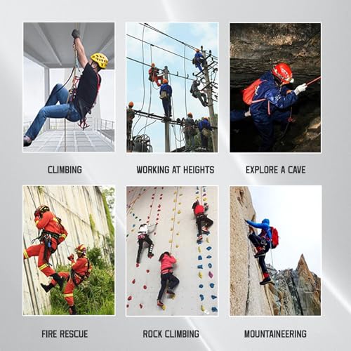 2.6-4.4 FT 16KN Foot Ascender, Adjustable Climbing Ascender Strap Rope Foot Belt Rock Climbing Rappel Rescue for Mountaineering, Rock Climbing, Engineering Protection