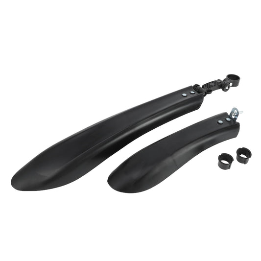 A ABSOPRO Universal Front and Rear Bike Fenders Bicycle Mud Guards Suitable 31.5cm 58cm Durable Cycling Bike Mudguards Set Plastic Black 1 Set