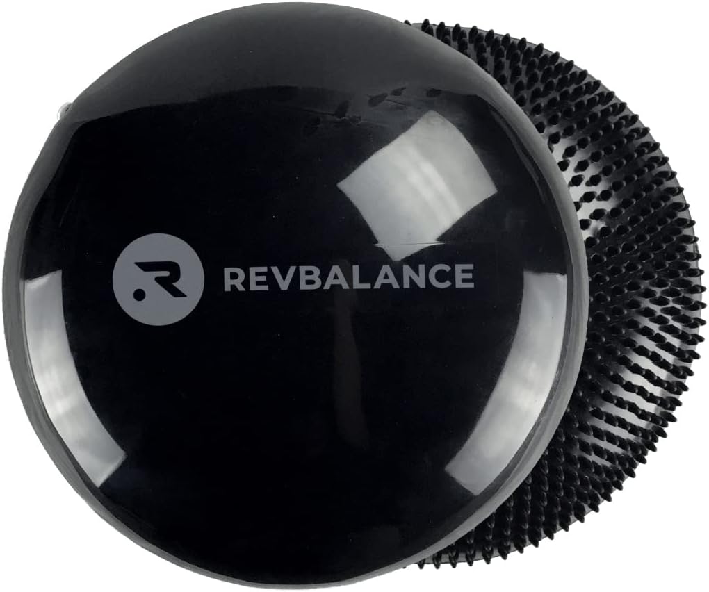 Revbalance Adjustable Wobble Cushion and High Density Rocker Combo for Balance Training, Recovery, and Physical Therapy
