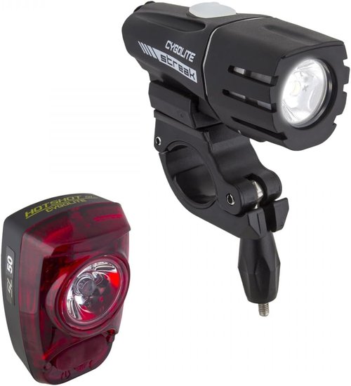 Cygolite Streak 450 Lumen Headlight & Hotshot SL 50 Lumen Tail Light USB Rechargeable Bike Light Combo Set