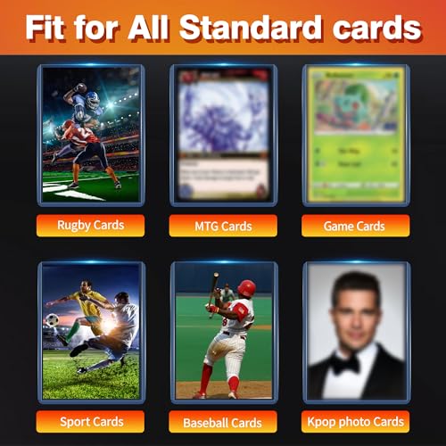 1000 Card Sleeves Set - 500 Hard Plastic & 500 Soft Clear Trading Card Protectors, 3x4 Inches