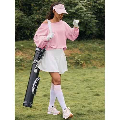 Fisoew Women's Off The Shoulder Sweatshirt Casual Long Sleeve Loose Fit Fall Pullover Top