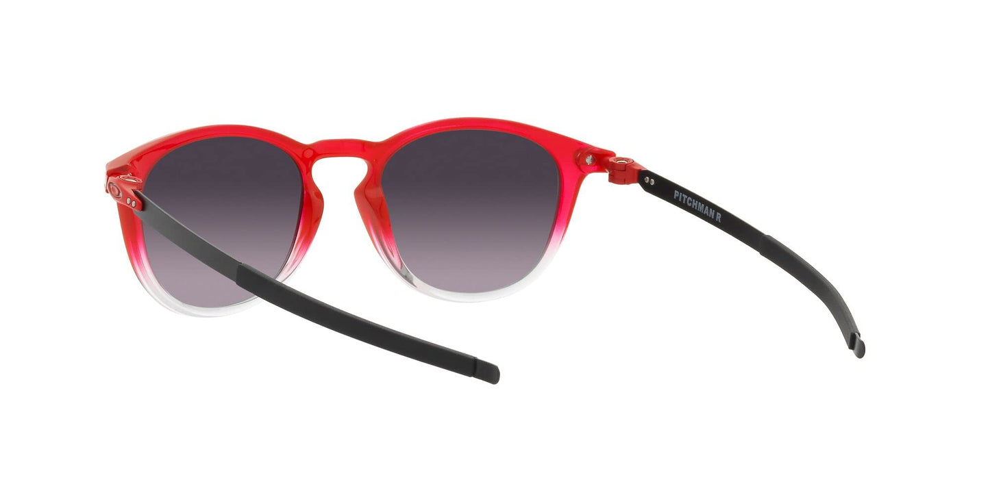 Oakley Men's OO9439 Pitchman R Round Sunglasses, FQ Red Fade/Prizm Black Gradient, 50 mm