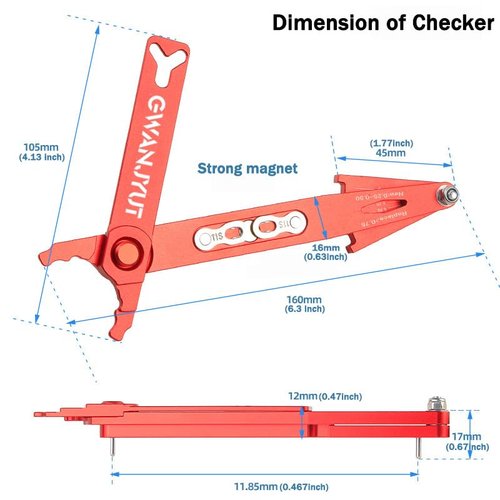 GWANJYUT Bike Chain Removal Tool include Bicycle Chain Checker,Chain Brushes, Chain Hook,Cleaning Sponge,5pcs 6/7/8/9/10/11/12 Single Speed Master Link