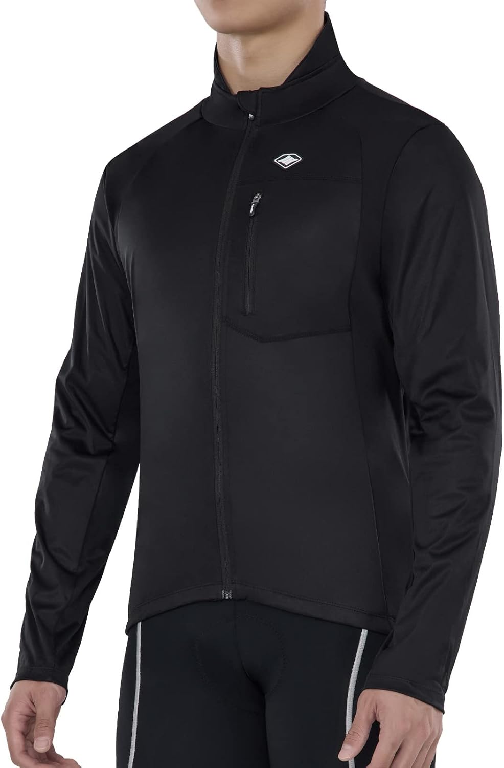 Santic Men's Cycling Bike Winter Jackets Windproof Fleece Thermal Warm UP Running Bike Bicycle Jacket Breathable Windbreaker