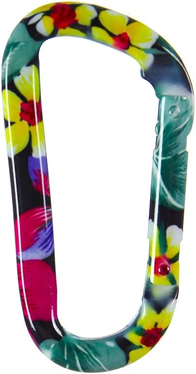 Fusion Climb I-Clip 3.25" Aluminum Novelty Design Compact Carabiner Keychain Backpack Snap Hook Mystery Garden 5-Pac