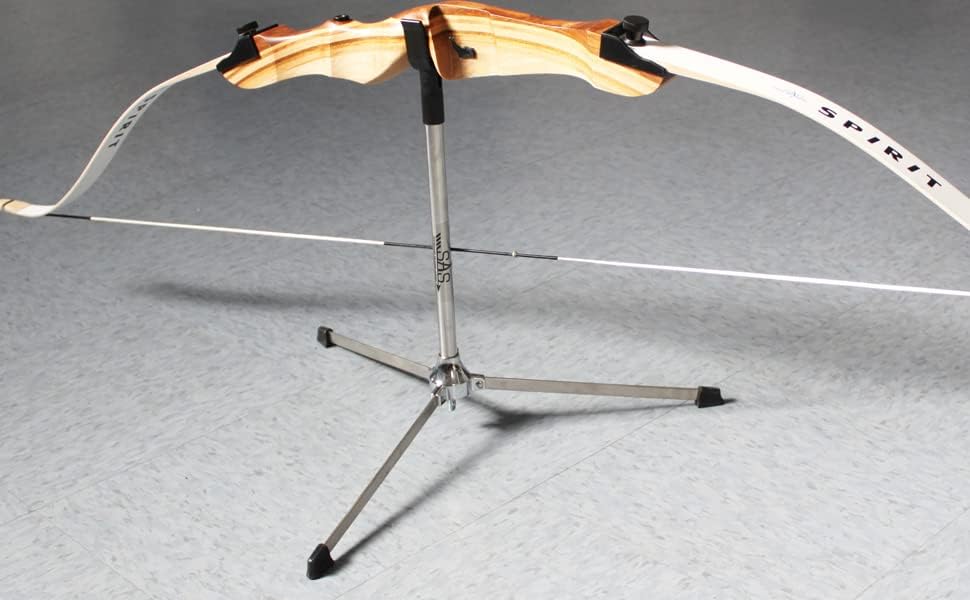 Southland Archery Supply SAS Stainless Steel Heavy Duty Bow Stand for Recurve Bow Longbow Takedown Bow