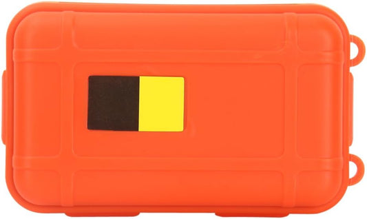 Outdoor Survival Storage Box, Shockproof Box Plastic Tool Box Enclosure Airtight Survival Case Container Storage Travel Sealed Containers Carry Box For Camping Fishing (S, Orange)
