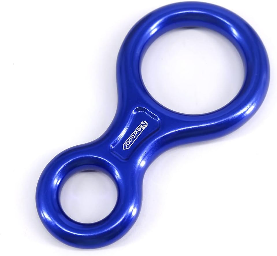 NewDoar Climbing Gear Downhill Equipment, Descender Rappel Rock Climbing Descending Belaying Equipment Rescue Figure 8 Descender Rigging Plate 35KN for Climbing Belaying and Rappeling Device