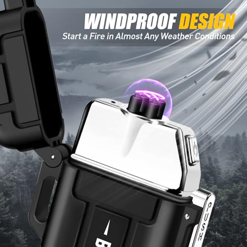 Rechargeable Electric Arc Lighter for Men and Dad - Waterproof Windproof USB