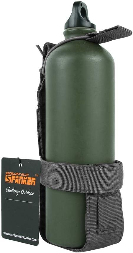 EXCELLENT ELITE SPANKER Tactical Military Portable Belt Bottle Holder Pouch Molle Adjust EDC Water Bottle Carrier for Hunting Walking Running Traveling