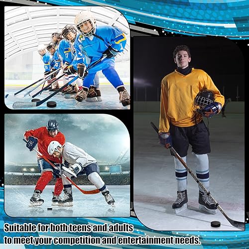 Foam Hockey Pucks Set - 6 Pieces with Mesh Bag - Classic Black / 10 Variation