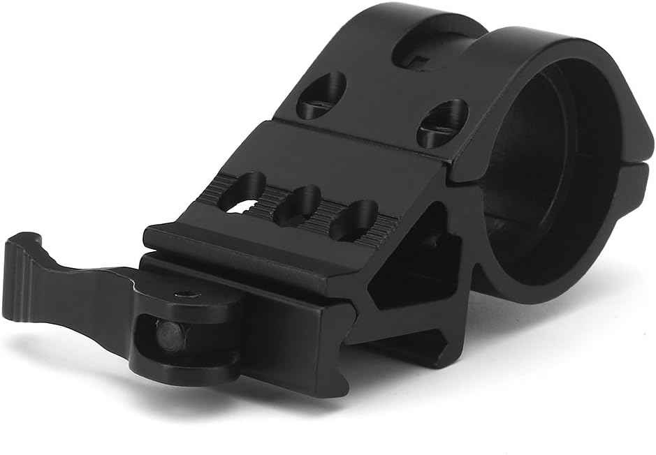 ALONEFIRE Tactical LED Flashlight Mount for Picatinny Rail - Offset Weapon Light for Hunting & Shooting