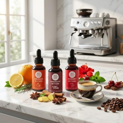 Non-Alcoholic Bitters Set - Cherry & Orange Cocktail Mix, 3 Pack 30ml Each