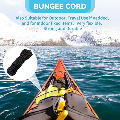 Kayak Deck Rigging Kit 8 Feet Bungee Cord with Hooks, Tie-Downs & Ends - Marine Grade