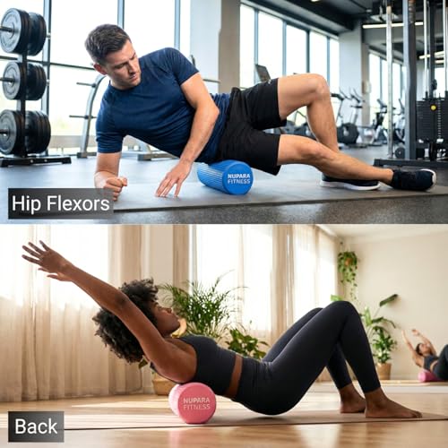 18 Inch Pink Foam Roller for Back, Legs, Hips - Large Exercise & Recovery Tool