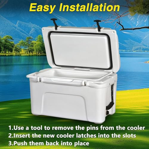 2 Pack Lid Latches Replacements Hard Cooler Handle Grips Silicone Rubber Compatible with Yeti RTIC and More Coolers