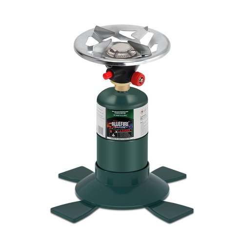 KOMAN Camping Stove Propane, Single Burner Propane Stove,Portable Stove,Propane Burner Camping with Button Starter,10000BTU Backpacking Stove for Outdoor Cooking, Hiking(Fuel not included)
