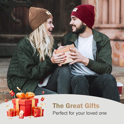 Unisex Winter Beanie Hats - Black, Gray, Navy Mix, Soft & Warm, 3-Pack