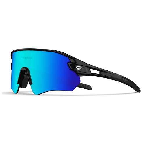 Sunglasses for Men Women Bike Cycling Fishing Running Driving Hiking Baseball Anti-fog Sports Z87 Sunglasses UV Protection 02EV (Black Black&Iceblue)