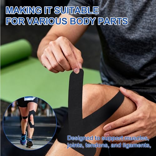 Latex-Free Kinesiology Tape Precut 140 Strips for Muscle Support, Waterproof