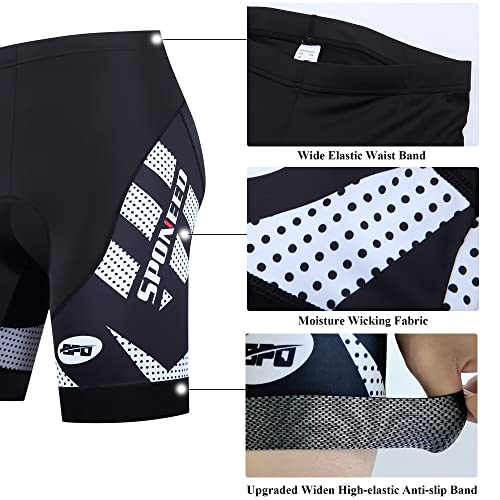 Men's Cycling Shorts Padded Bike Biking Pants Cycle Wear Tights Large White