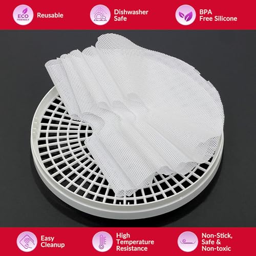 Silicone Food Dehydrator Sheets for COSORI CFD-N051-W - Non-Stick, Reusable, Pack of 5
