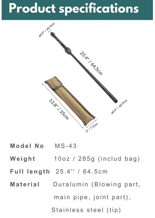 camping moon Fire Blowing Stick Split Type Compact Fire Starter Grill Starter Black BKMS-43