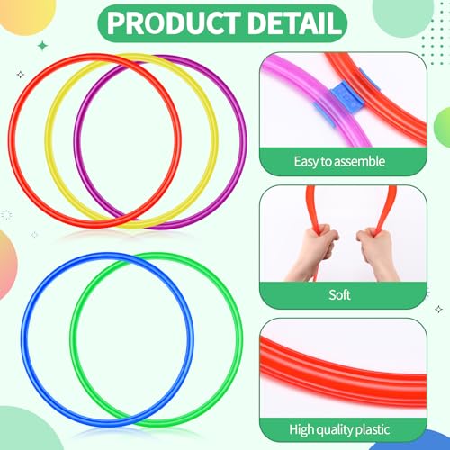 15-Inch Agility Training Rings Set for Speed and Coordination Drills