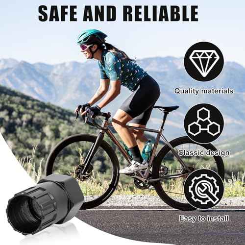Bike Freewheel Removal Tool, Bicycle Cassette Lockring Remover Bottom Bracket Socket Wrench Bicycle Repair Tool Compatible with Shimano, Sun Race SRAM, DNP Epoch Sachs Aris