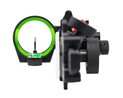 REDLINE Single Pin Right Handed Bow Sight, .019 Fiber Pin with 1st 2nd & 3rd Axis Adjustments, Mathews Bridge-Lock Compatible Dovetail, RL-2 DTM