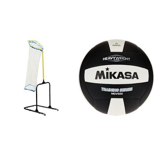Park & Sun Sports Indoor/Outdoor Adjustable Target Net: Spectrum Precision Volleyball Trainer & Mikasa MGV500 Heavy Weight Volleyball (Official Size)