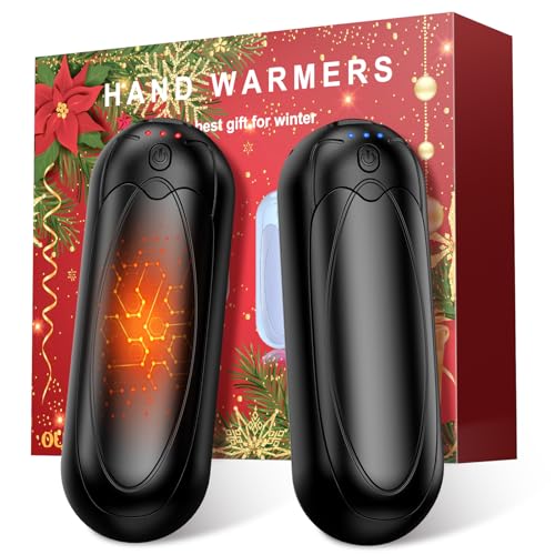 Rechargeable Hand Warmers 2 Pack with 3 Heat Levels, Portable Pocket Heaters