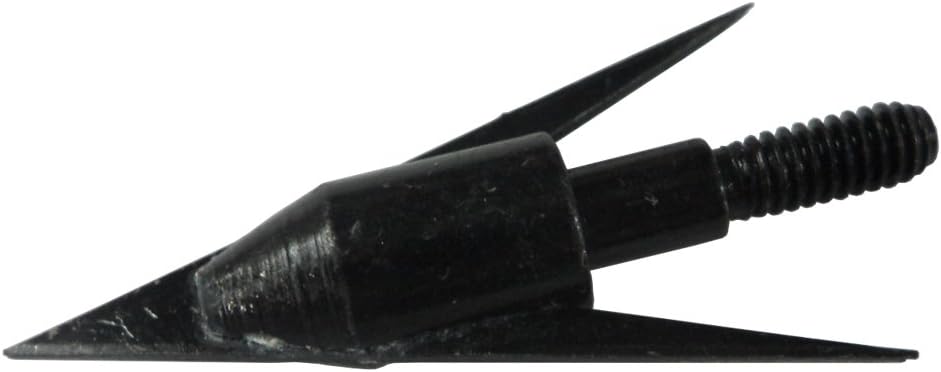 12Pcs Fishing Arrowheads Screw-on Points 150 Grain Black Bowfishing Screw Tips Broadheads for Fishing Arrow Compound Bow, Crossbow and Recurve Bow