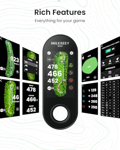 MiLESEEY GeneSonic Go Golf GPS Handheld with 43,000+ Courses, Touchscreen, No Subscription