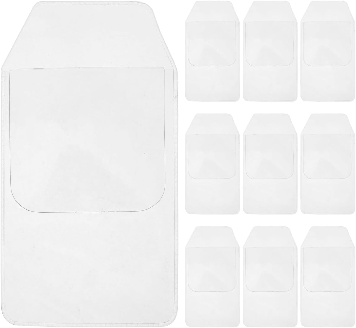 Pack of 20 Transparent PVC Pocket Protectors for Pen Leaks - Clear Pen Leak Protector for Doctors, Nurses, Lab Coats, and Office Supplies - Shirt Pocket Organizer