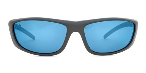 Hobie - Cabo Sport Polarized Sunglasses - Outdoor Sunglasses with HydroClean Lenses for Men and Women - Cobalt Mirror Lenses/Satin Grey Frame