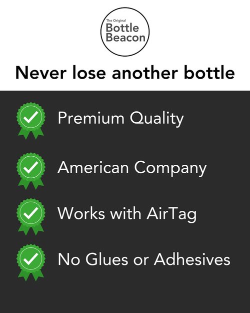 Bottle Beacon® Tracker Strap – Fits Stanley, Hydro Flask, Yeti & Nalgene | Durable Velcro Holder (Yellow)