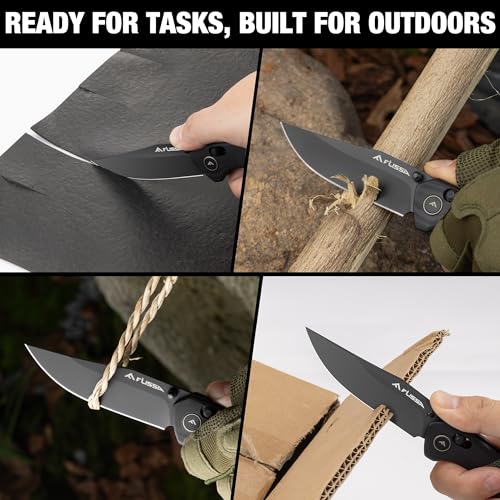 Folding Pocket Knife with 14C28N Steel & Crossbar Lock, EDC Outdoor Tool