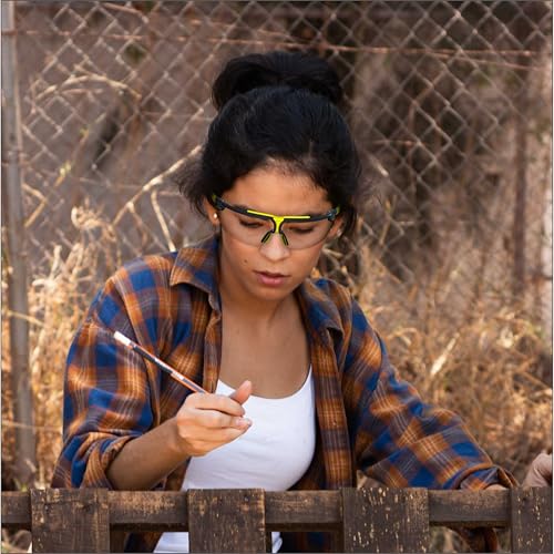 HexArmor VS300 Safety Glasses with Adjustable Side Arms Z87+ - Clear, Anti Fog & Scratch Resistant - Unisex