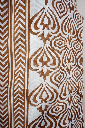 Brown 44x74 Cotton Sarong Wrap Cover-Up for Women - Beach & Resort Wear