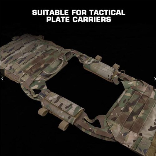 CMAIR4U Tactical Vest Shoulder Strap Pad 2 Pack, Plate Carrier Shoulder Cushion Pads with Soft Mesh for Airsoft Gear (CP)