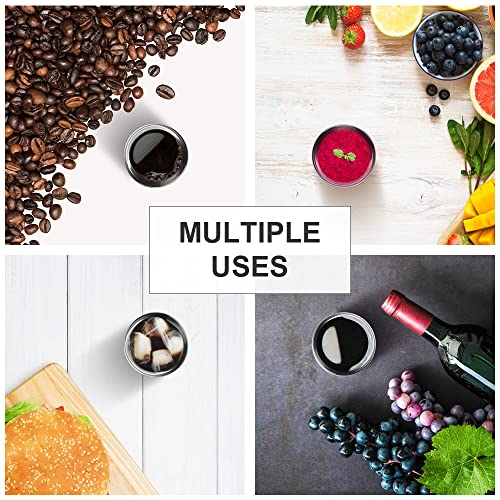 Stainless Steel Espresso Cups 75ml Double Wall Insulated - 4 Pack, Variation of Stainless Steel