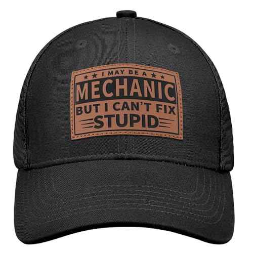 Funny Hats for Mechanics - Mechanic Gifts for Men - Mesh-Back Trucker Hat Brithday for Men